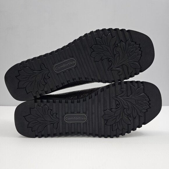 Comfortiva Dillon Loafer Womens 8 Metallic Pewter Slip On Wedge Work Travel - Picture 11 of 13